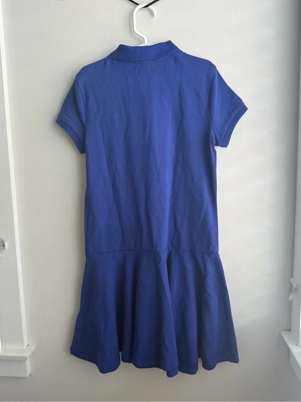 Ralph Lauren Girls Royal Blue Polo Dress with Pink Pony